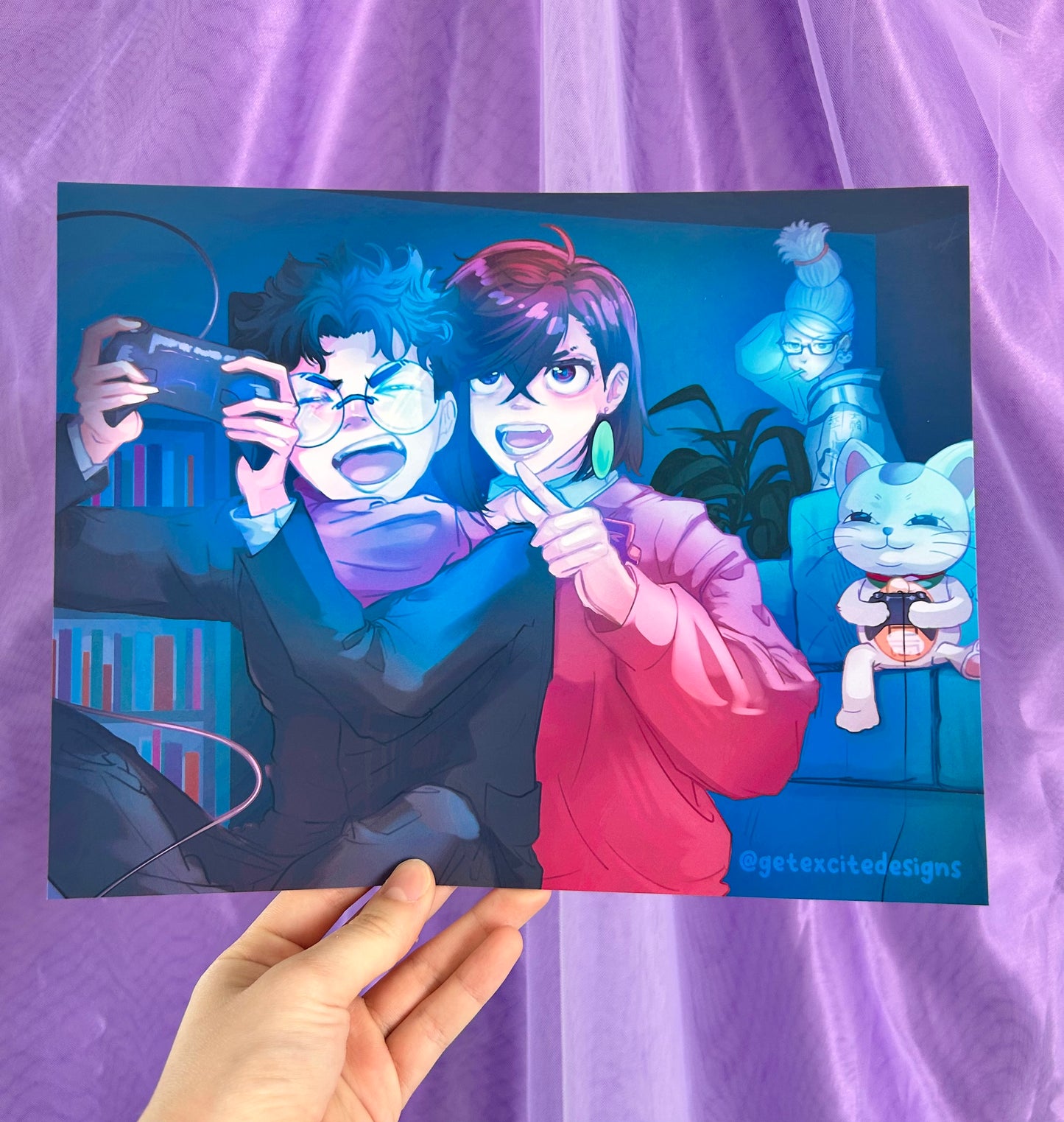 Video Game Anime Lofi Print