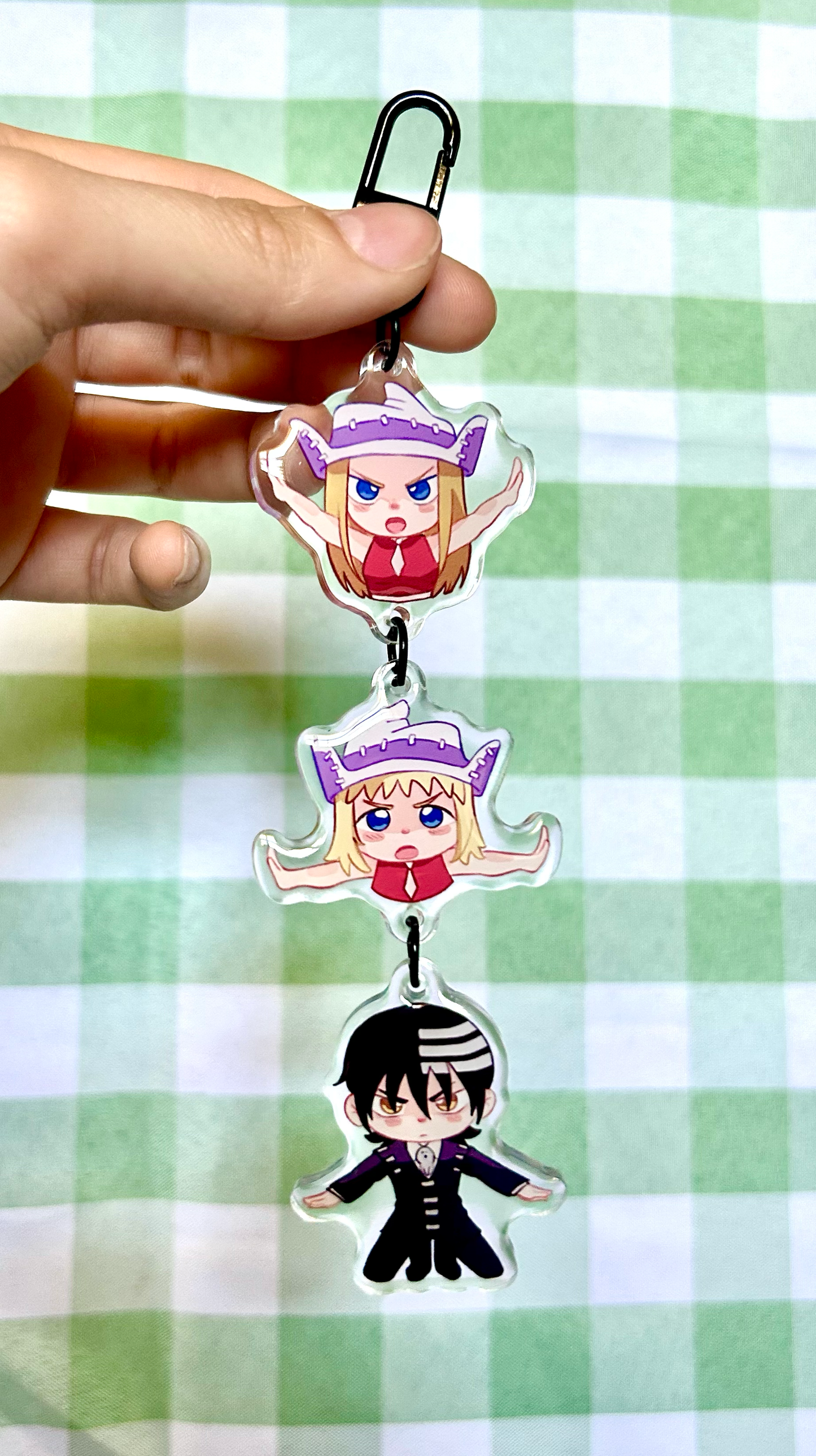 Symmetrical Trio Linking Keychain
