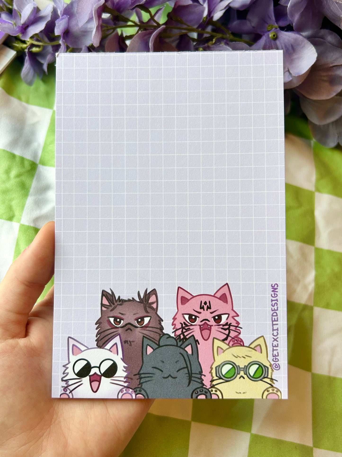 JJK Kitties 4x6" Notepad