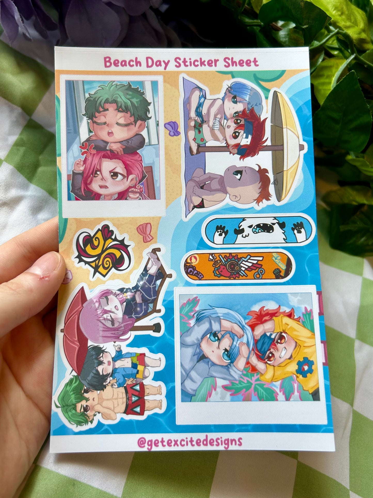 SK8 Beach Day Sticker Sheet