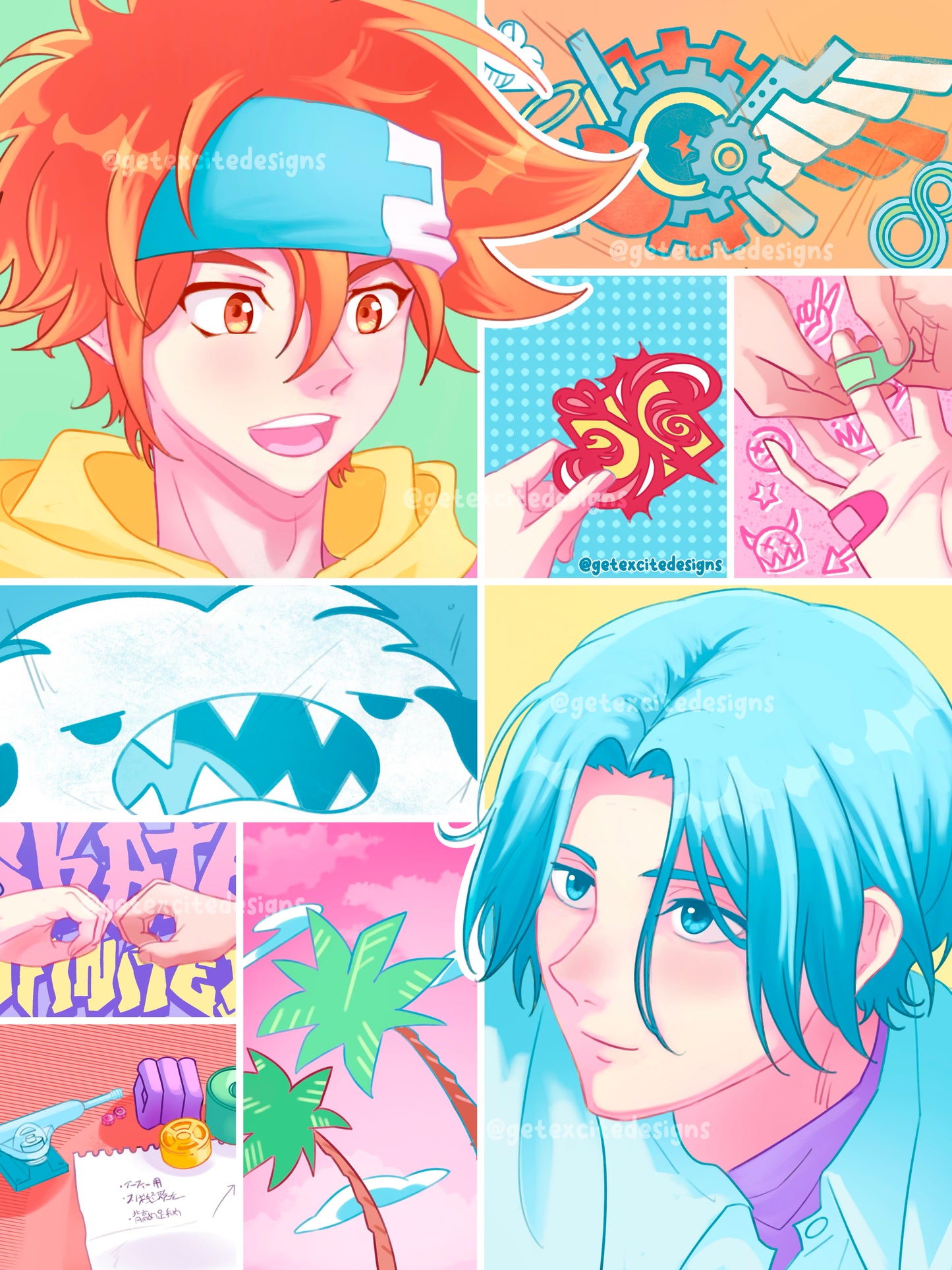 Sk8 Pastel Collage