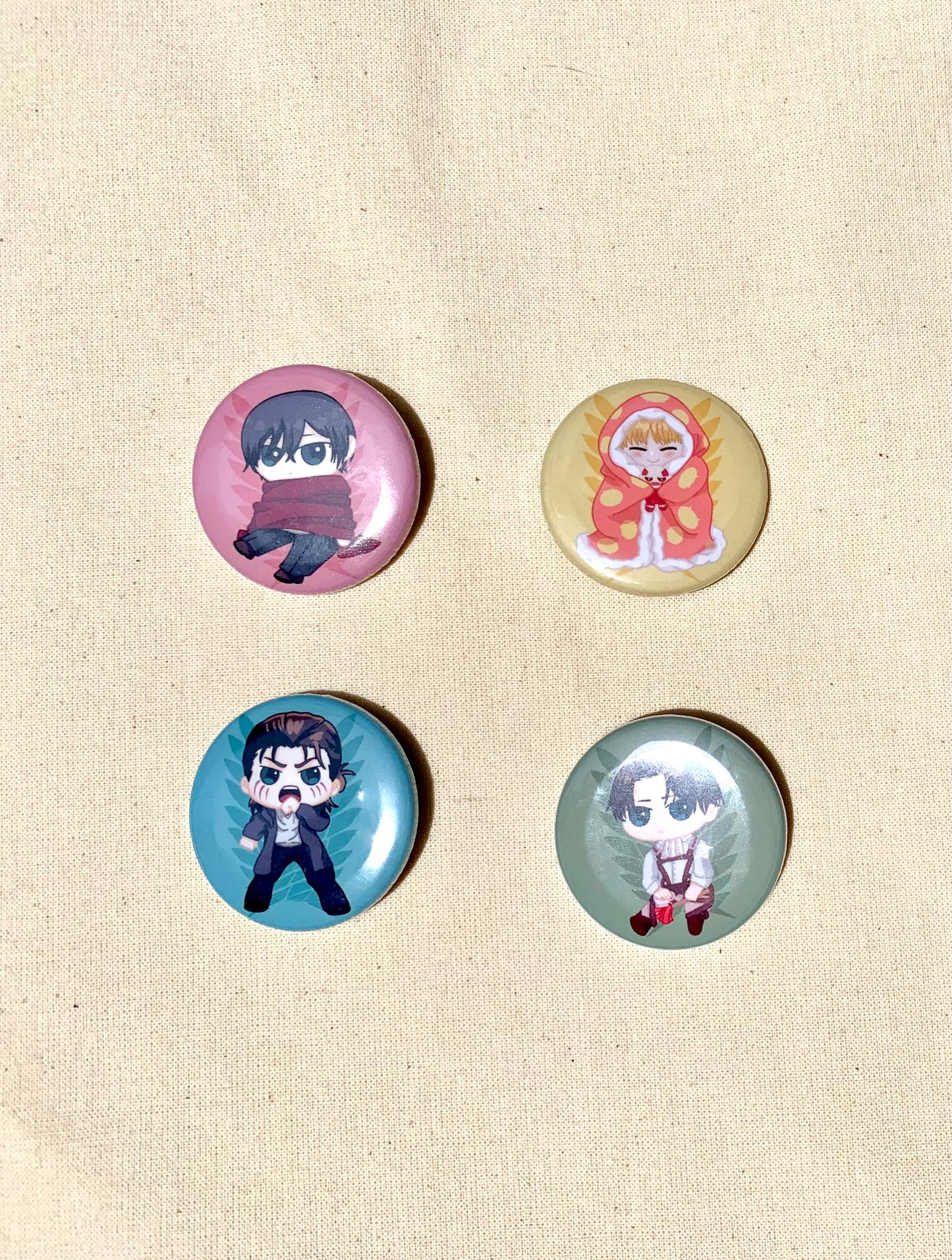 AOT Scout Button Pins