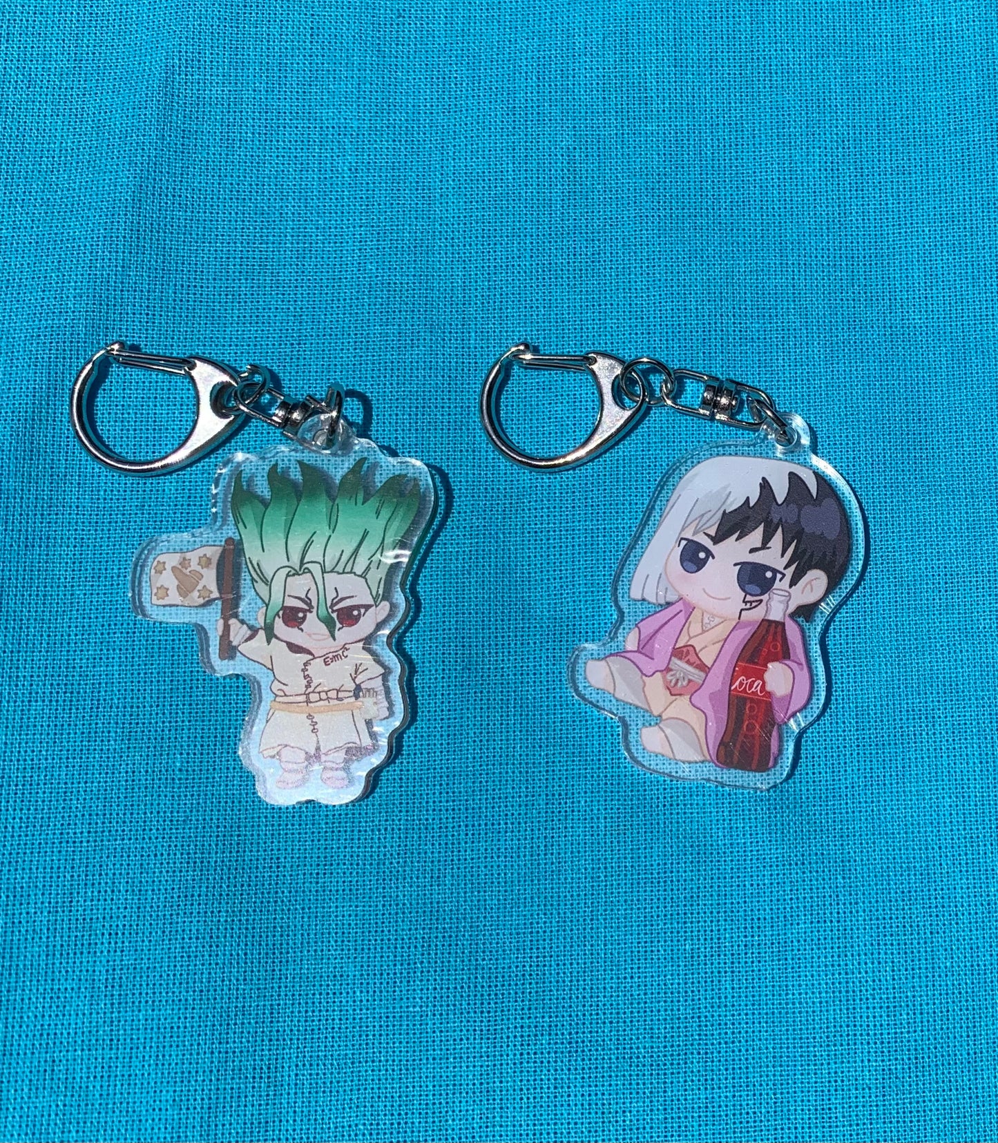 Scientist Stone Wars Keychain Charms
