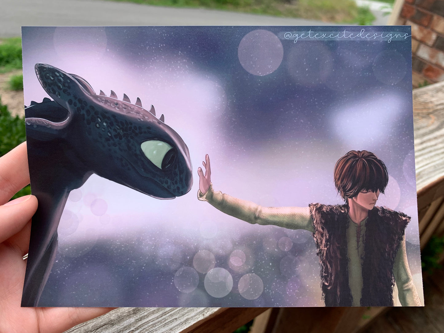 Hiccup/ Toothless Dragon Training Mini Print