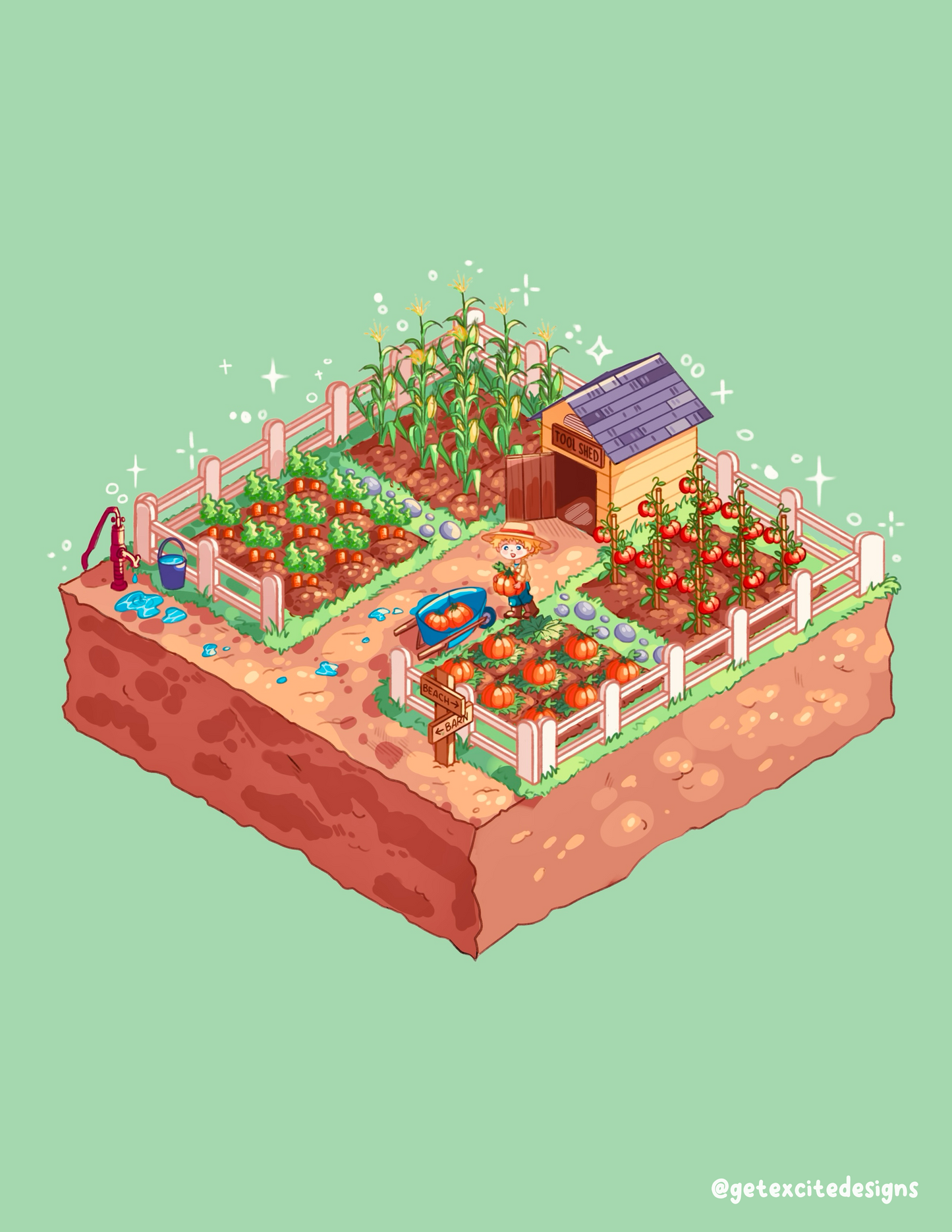 Gardening Lofi Print