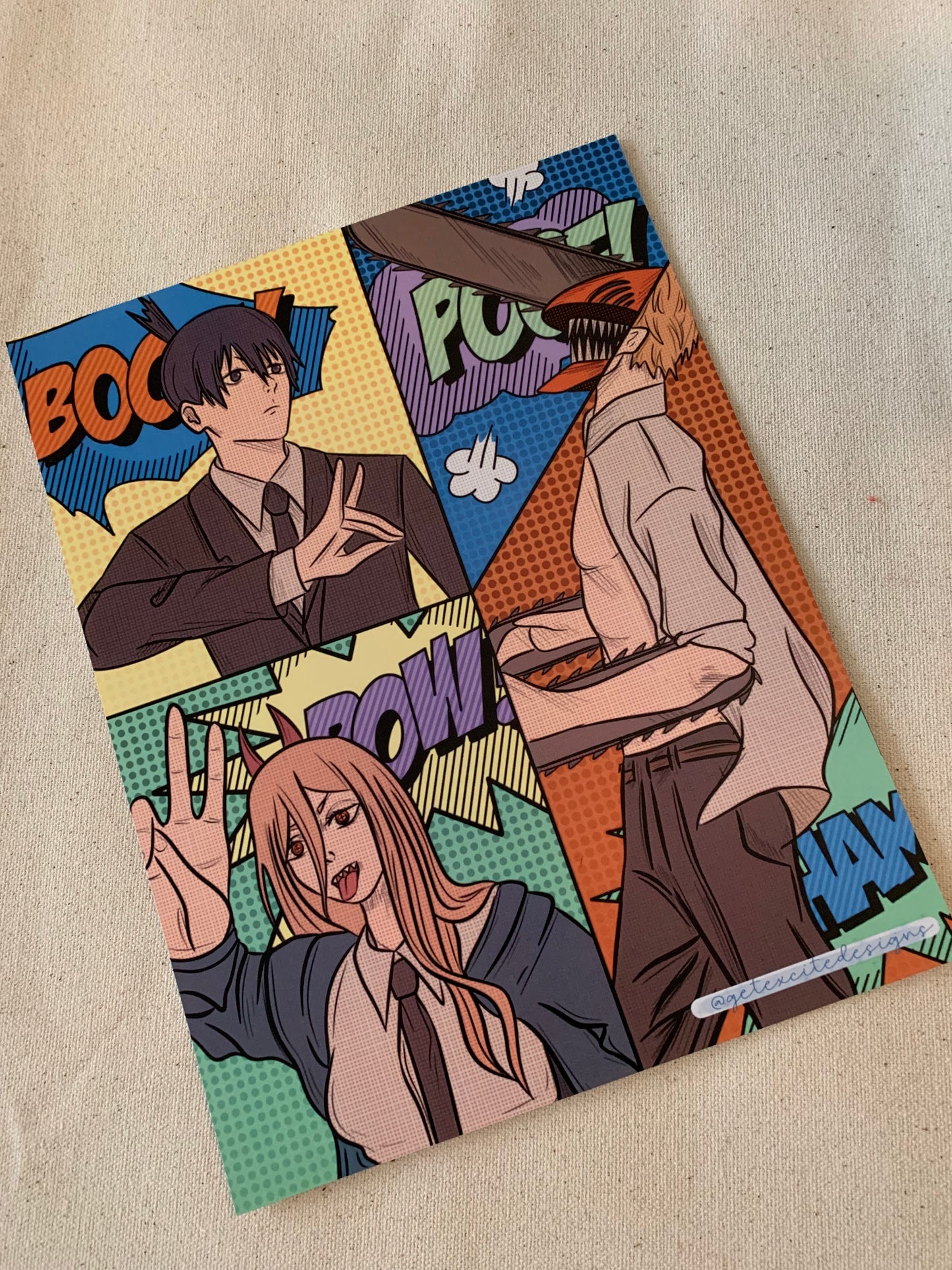 Chainsaw Comic Print