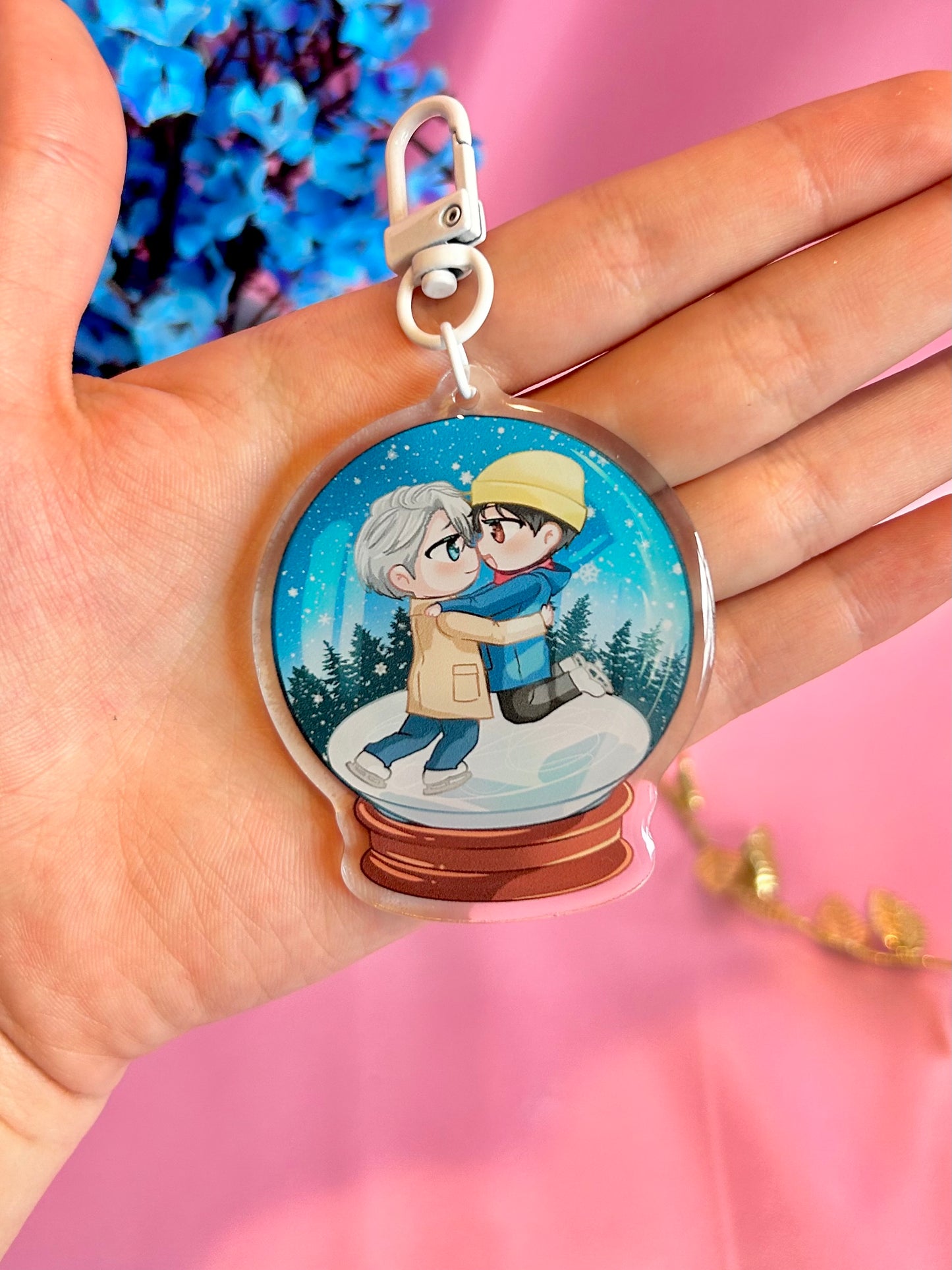 BL Ice Skaters Snowglobe Charm (Victuuri)