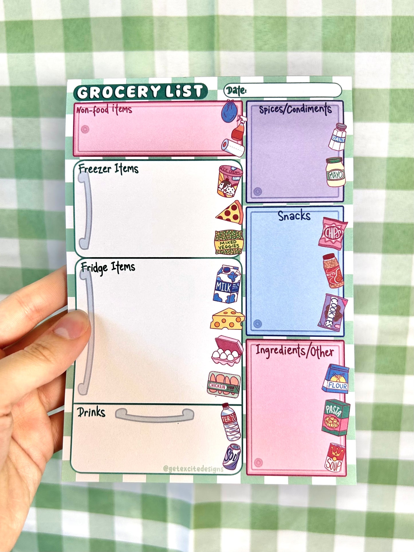 Grocery List Notepad