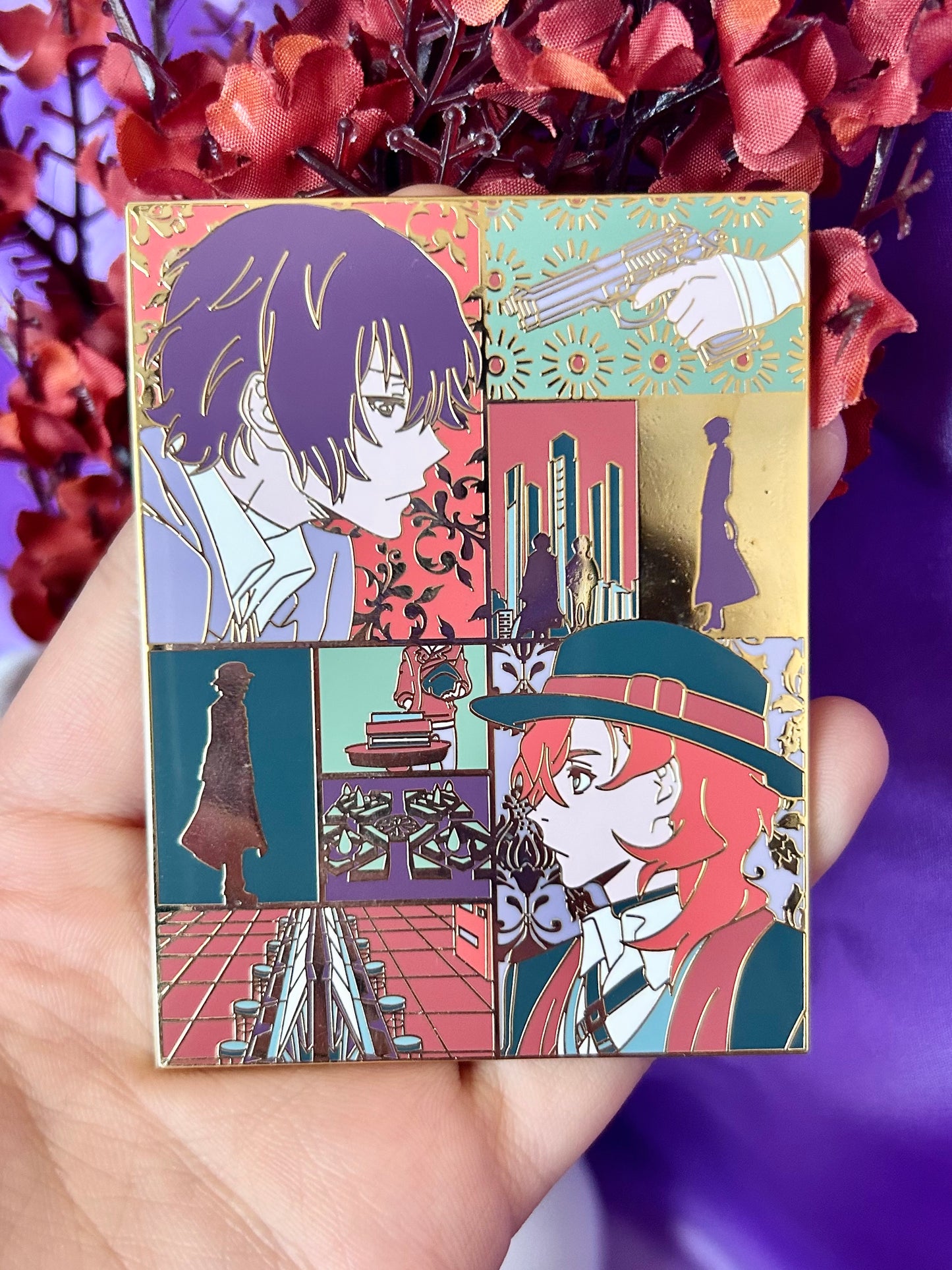 Soukoku Collage Enamel Pin