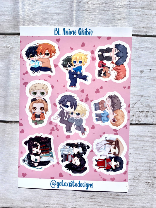 BL Anime Chibi Stickers