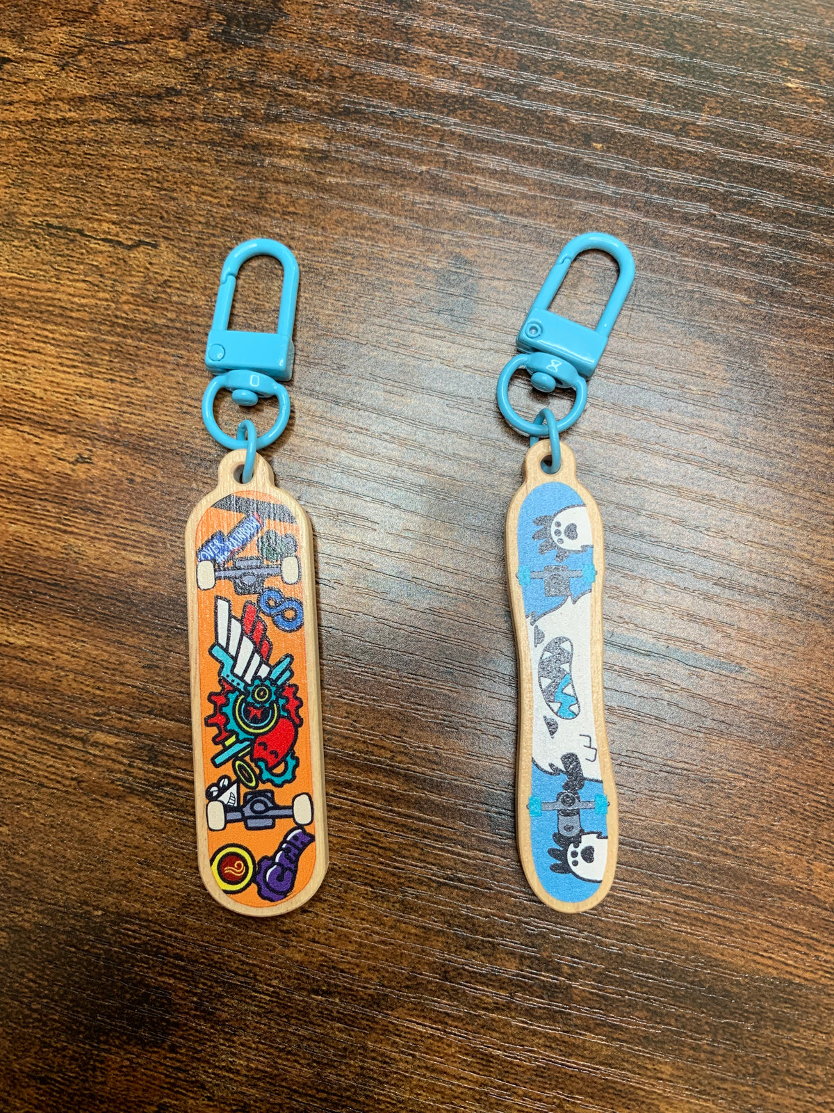 Sketsa Key Chain Sk8 Reki/Langa Skateboard Wooden Keychains – getexcitedesigns