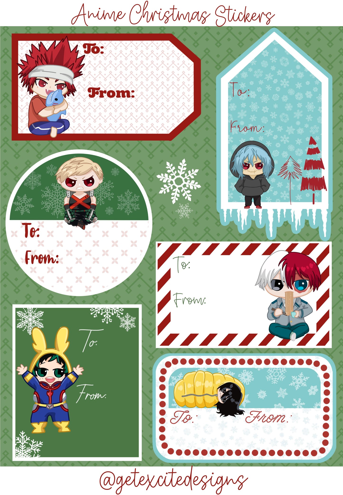 Christmas To/From Sticker Sheet