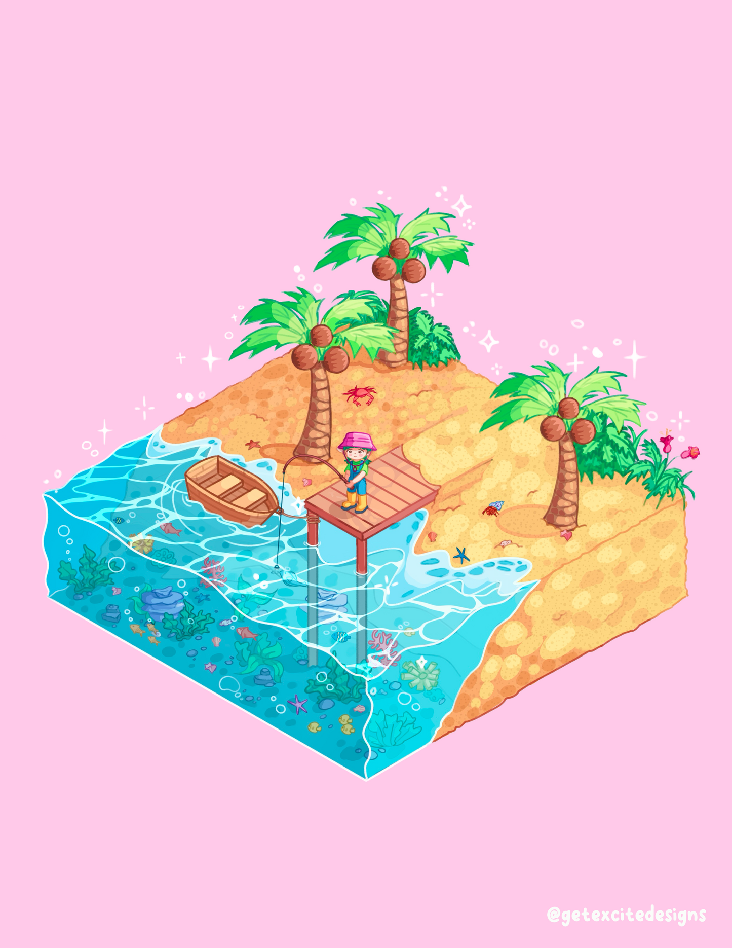 Fishing Lofi Print