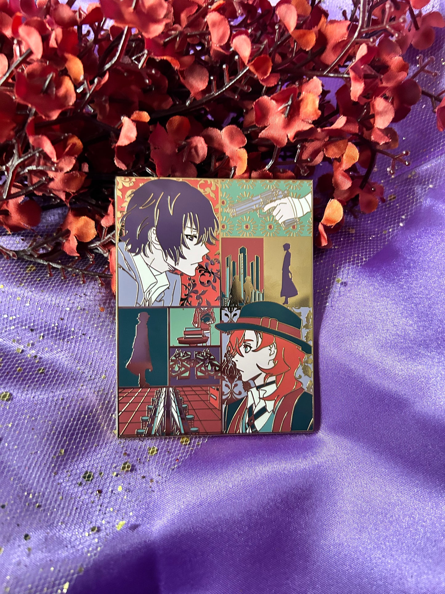 Soukoku Collage Enamel Pin