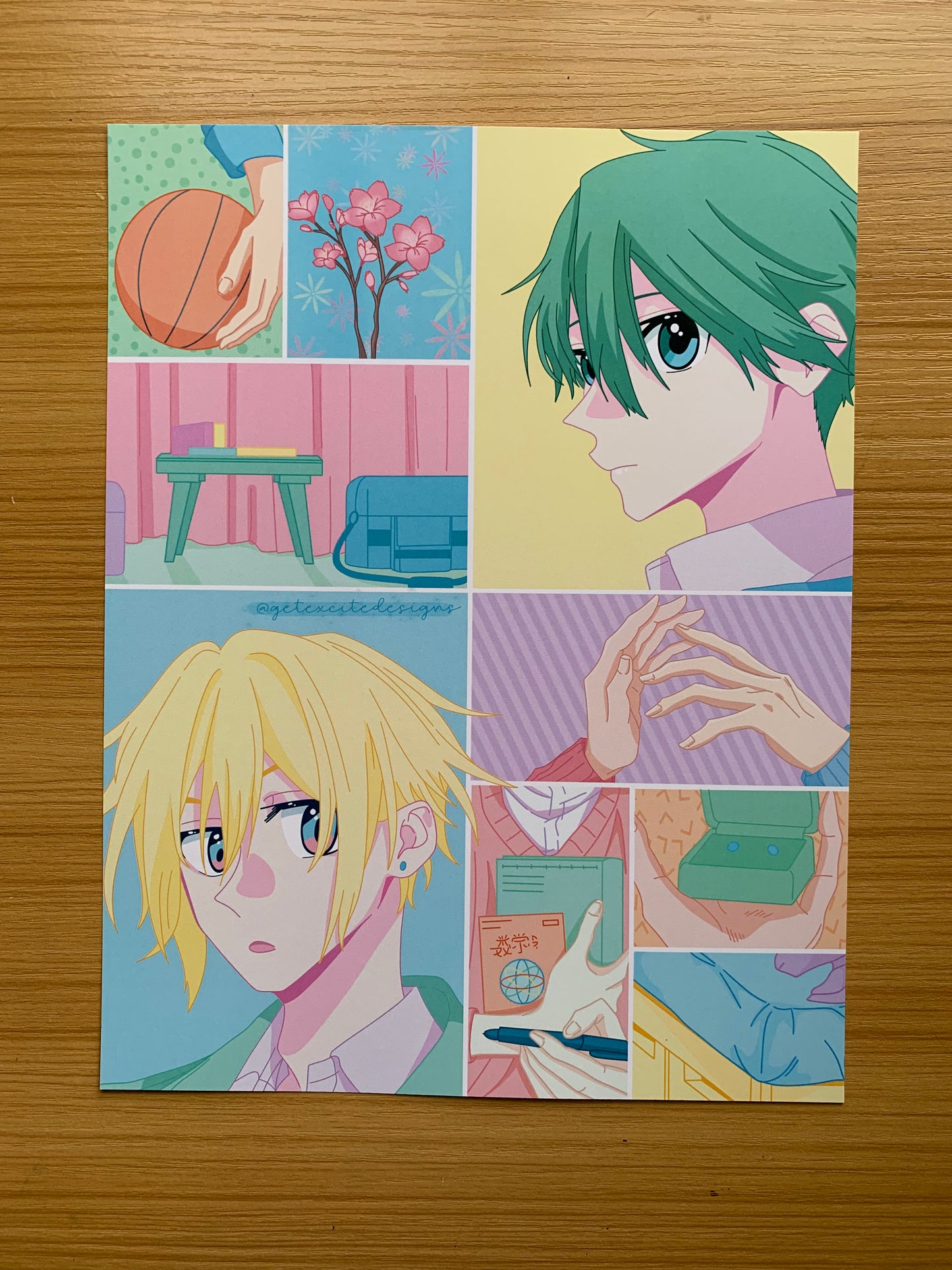 HiraKagi Pastel Collage Print